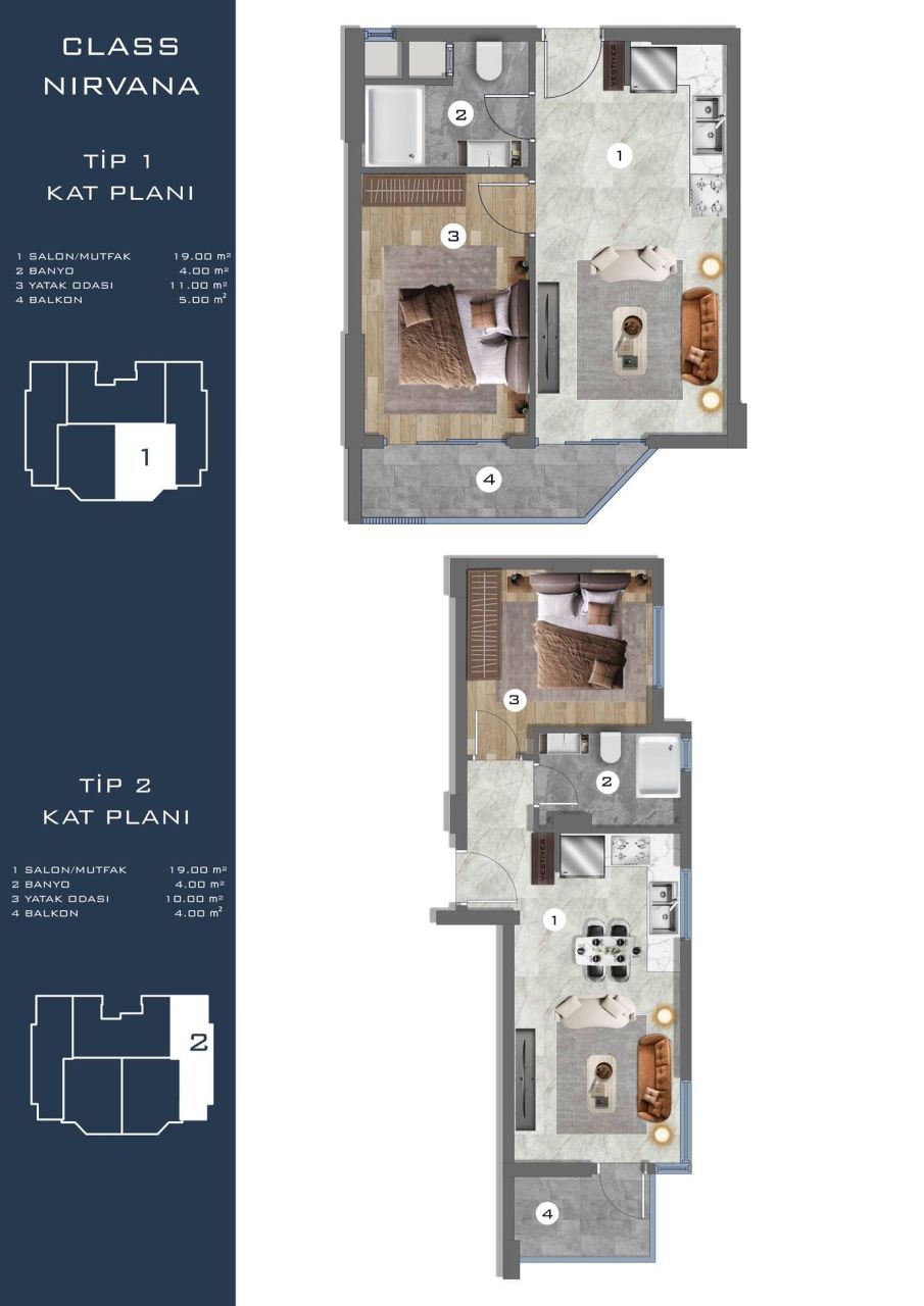 Квартира в Мерсине, Турция, 60 м² - фото 1
