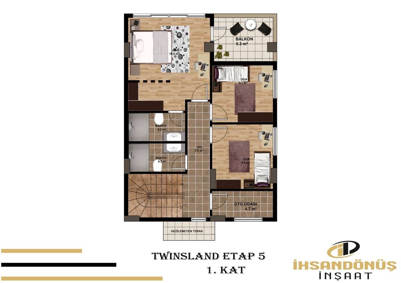 Вилла в Мерсине, Турция, 185 м² - фото 1