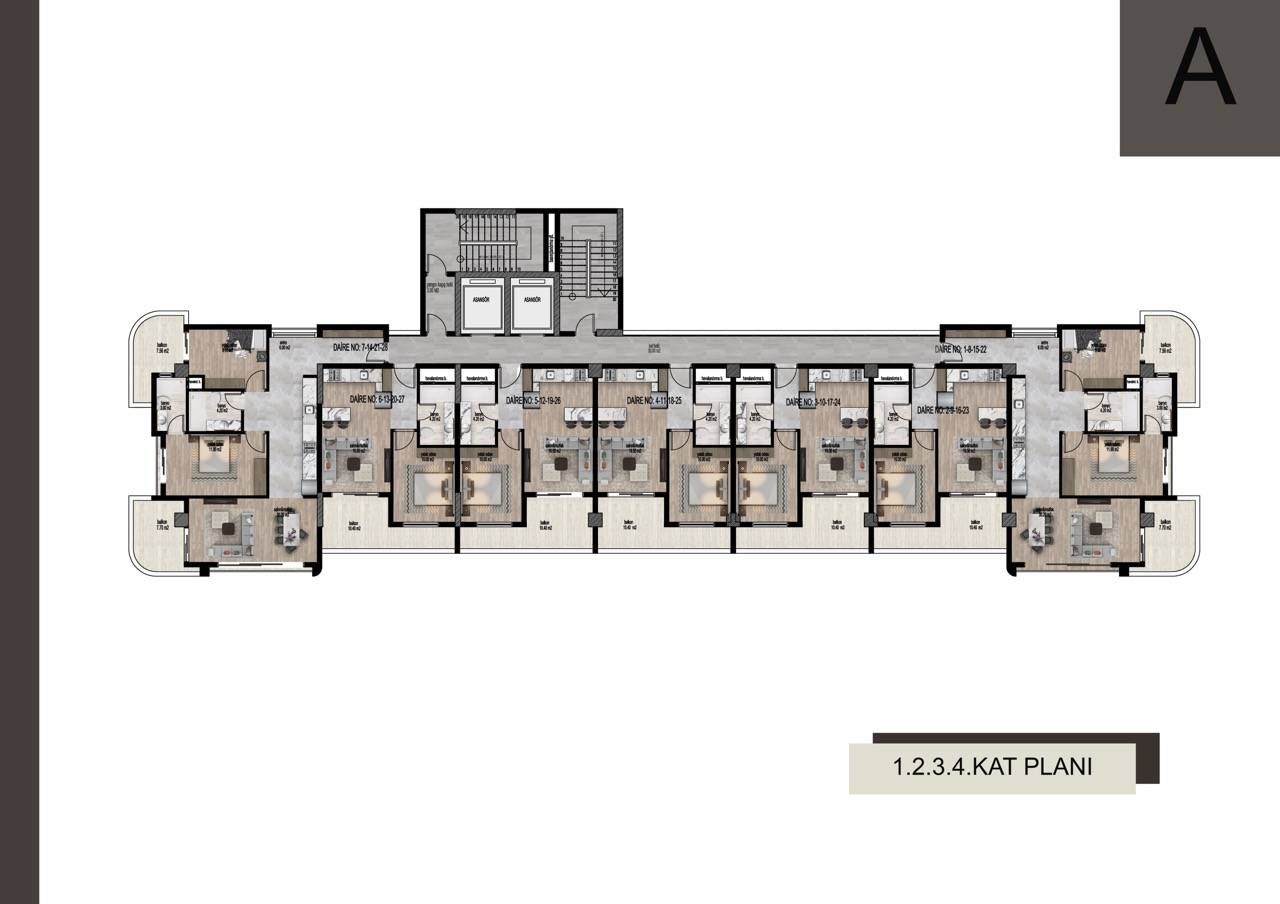 Квартира в Мерсине, Турция, 100 м² - фото 13