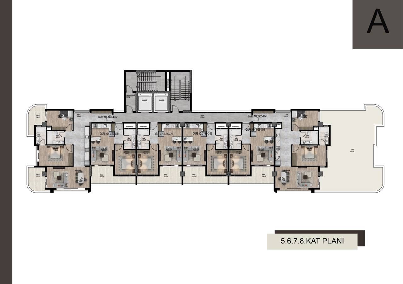 Квартира в Мерсине, Турция, 100 м² - фото 14