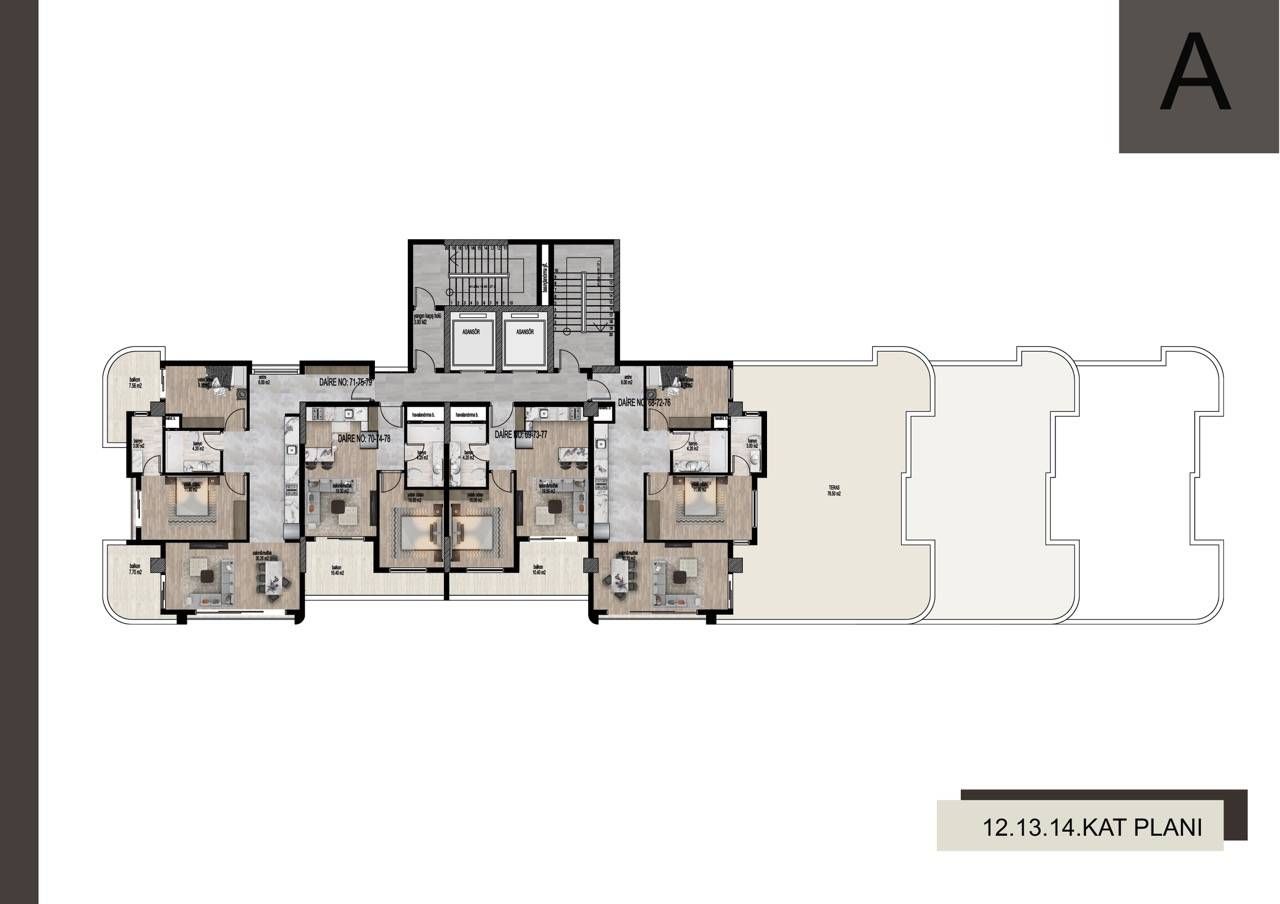 Квартира в Мерсине, Турция, 65 м² - фото 16