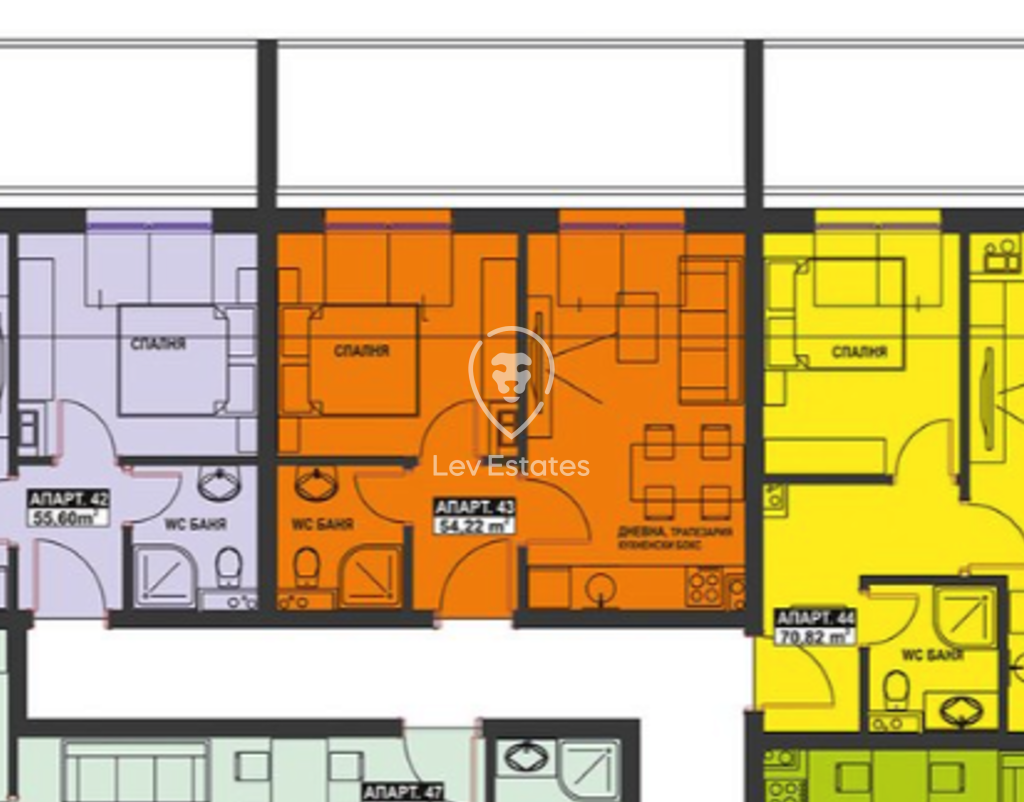 Квартира в Бургасе, Болгария, 54 м² - фото 2