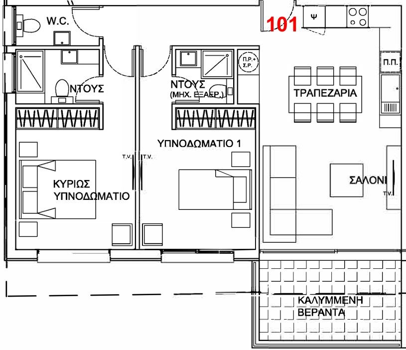 Апартаменты в Лимасоле, Кипр, 80 м² - фото 1