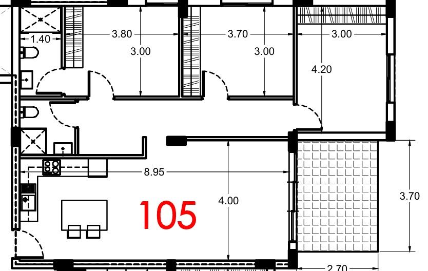 Апартаменты в Протарасе, Кипр, 107 м² - фото 1