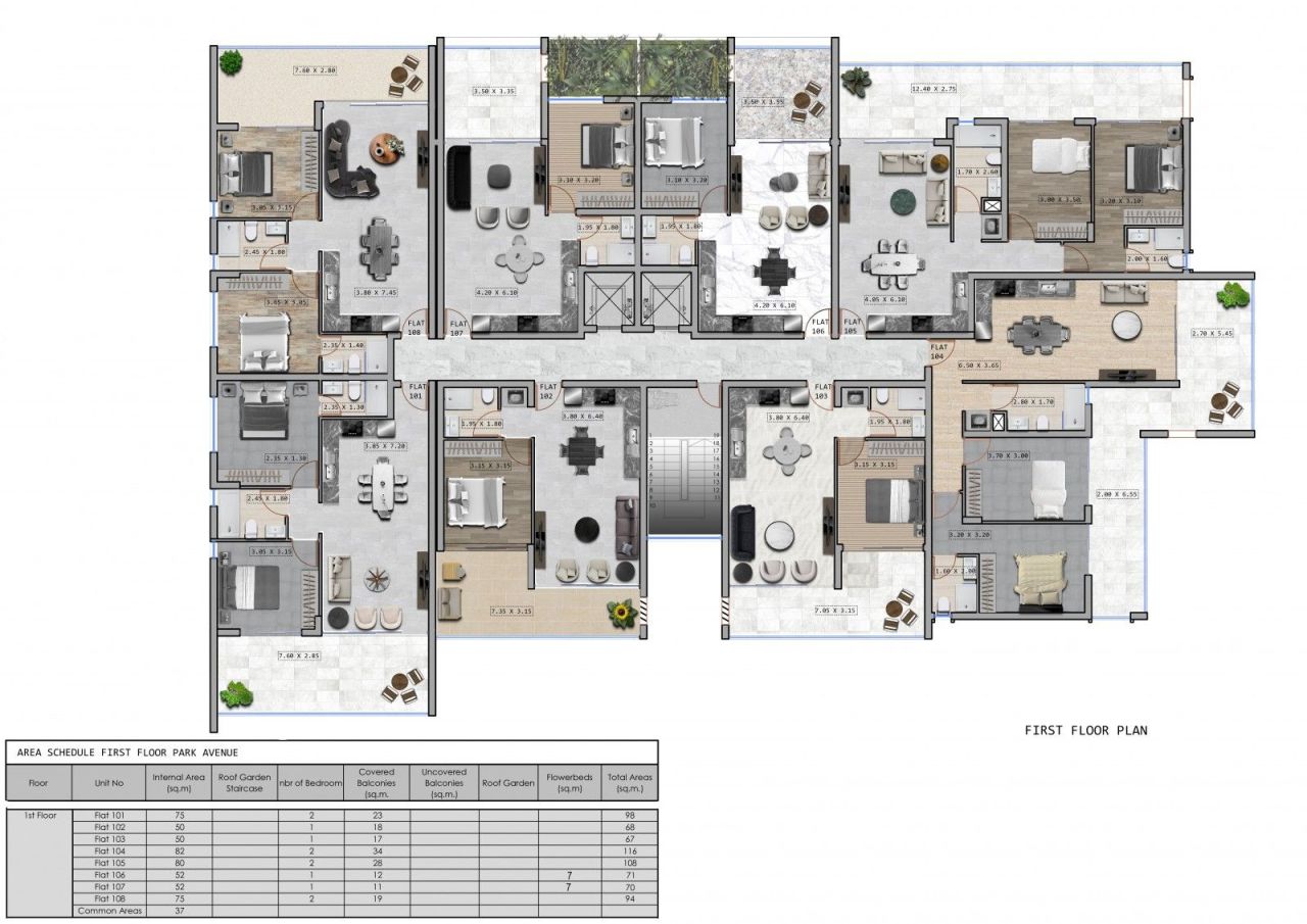 Апартаменты в Ларнаке, Кипр, 94 м² - фото 2