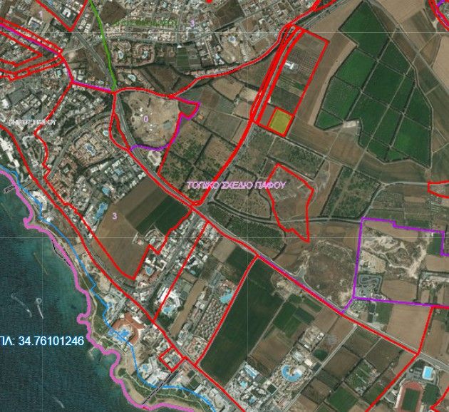 Земля в Пафосе, Кипр, 10 049 м² - фото 2