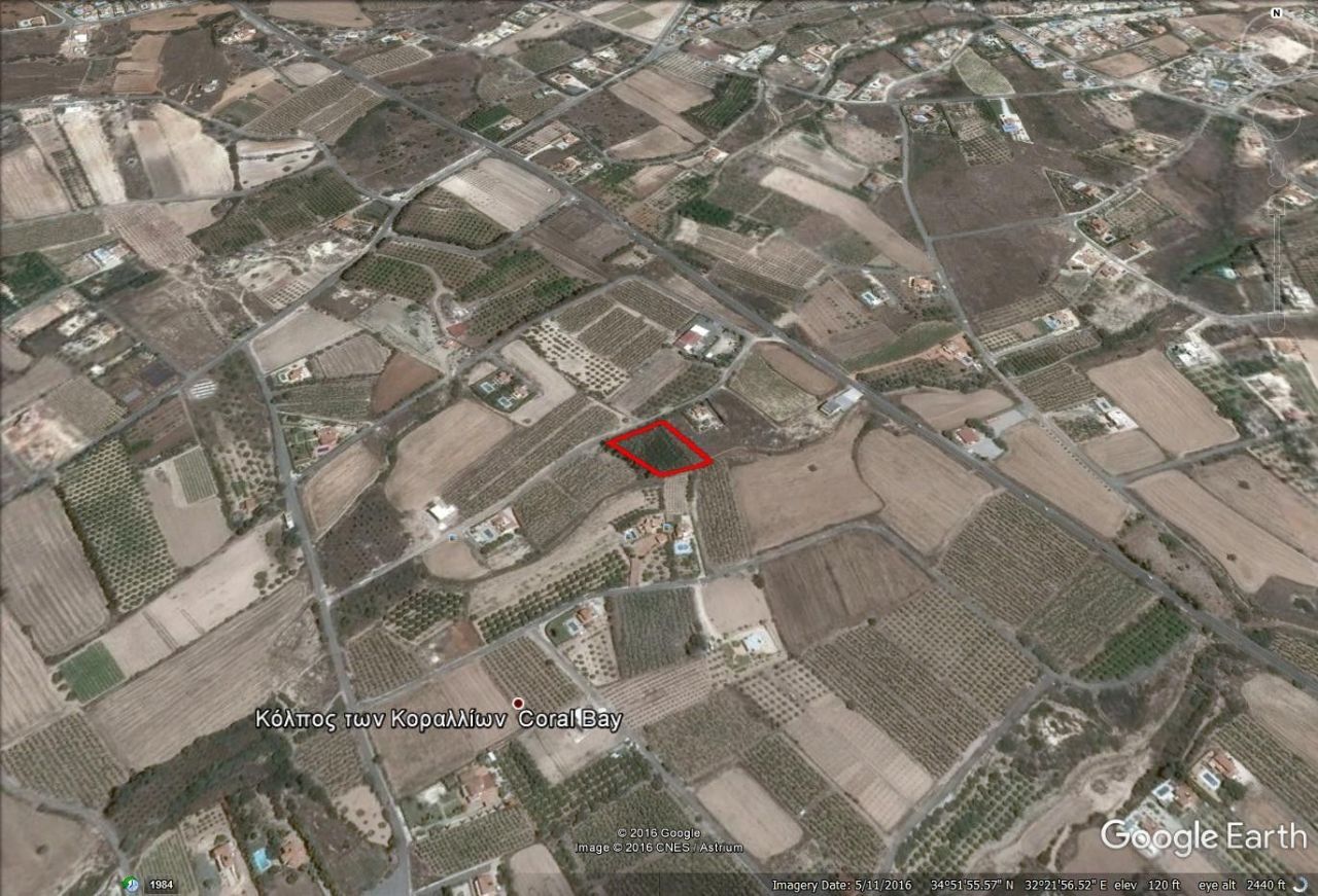 Земля в Пафосе, Кипр, 2 861 м² - фото 2