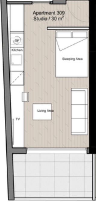 Студия в Лимасоле, Кипр, 37 м² - фото 3