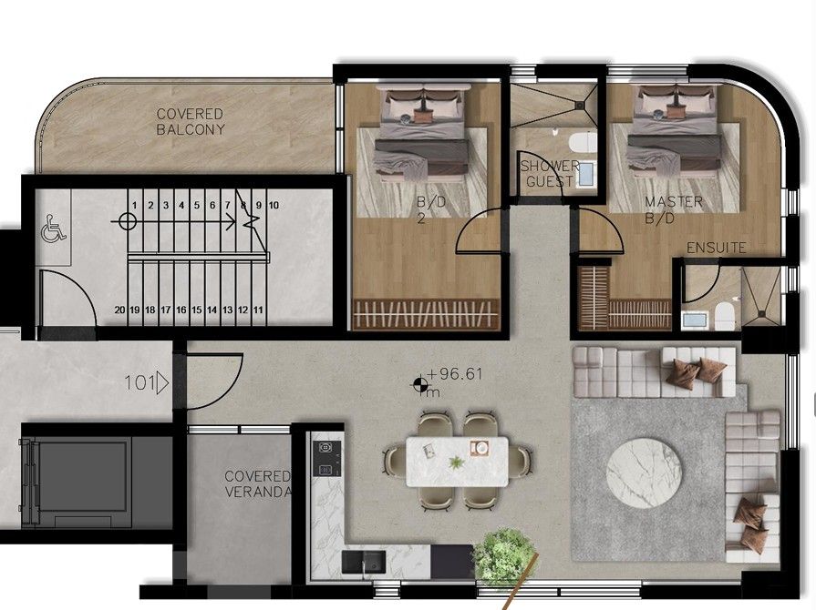 Апартаменты в Пафосе, Кипр, 104 м² - фото 4