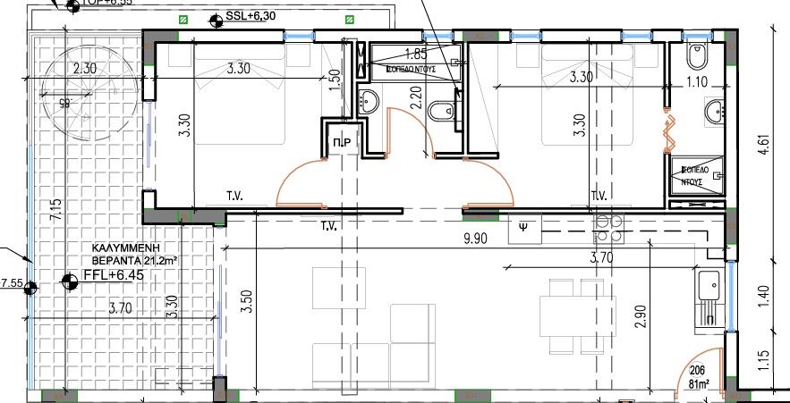 Пентхаус в Ларнаке, Кипр, 102 м² - фото 4
