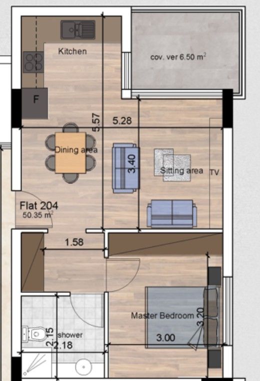 Пентхаус в Ларнаке, Кипр, 58 м² - фото 4