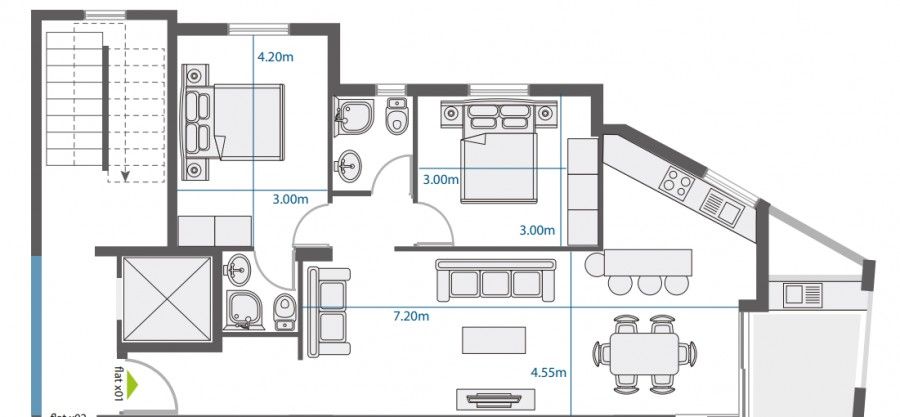 Апартаменты в Ларнаке, Кипр, 91 м² - фото 4
