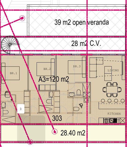 Апартаменты в Протарасе, Кипр, 148 м² - фото 4