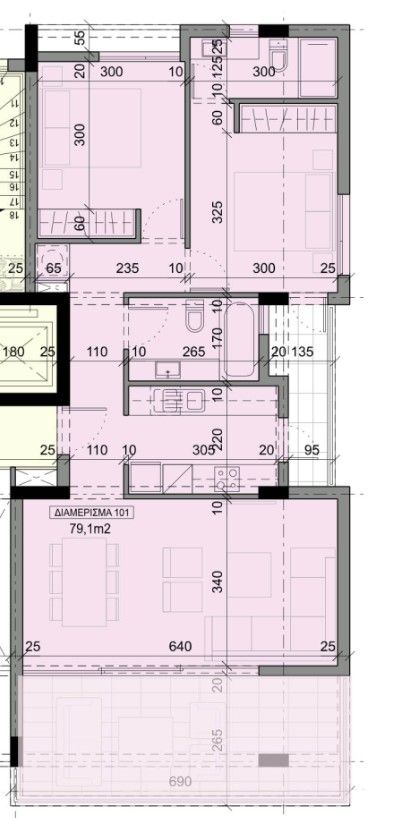 Апартаменты в Ларнаке, Кипр, 101 м² - фото 4