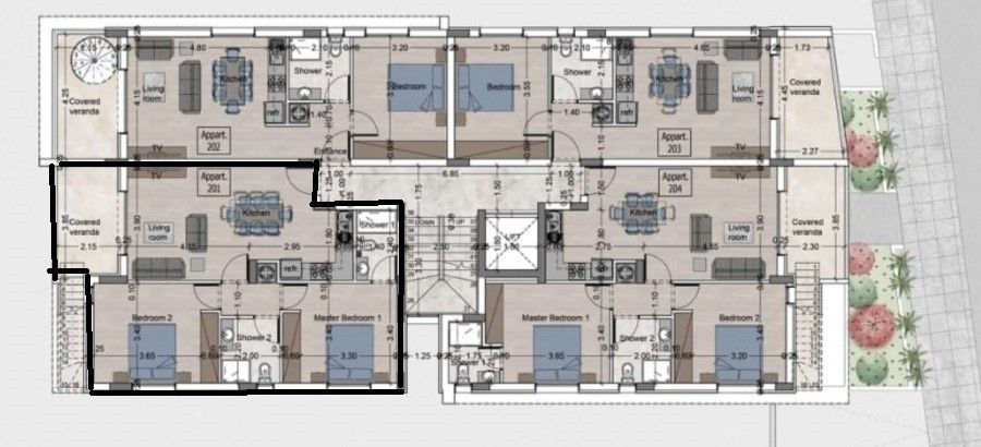 Пентхаус в Ларнаке, Кипр, 84 м² - фото 5