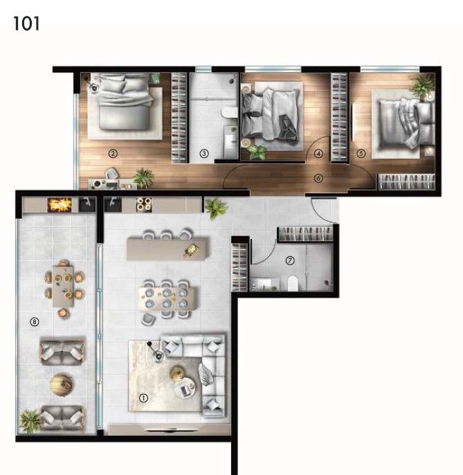 Апартаменты в Пафосе, Кипр, 161 м² - фото 5