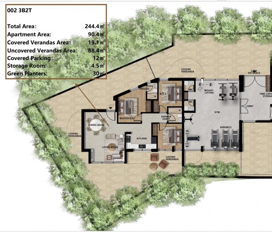 Апартаменты в Пафосе, Кипр, 109 м² - фото 5