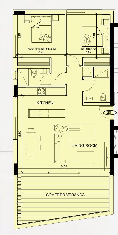 Апартаменты в Лимасоле, Кипр, 109 м² - фото 5
