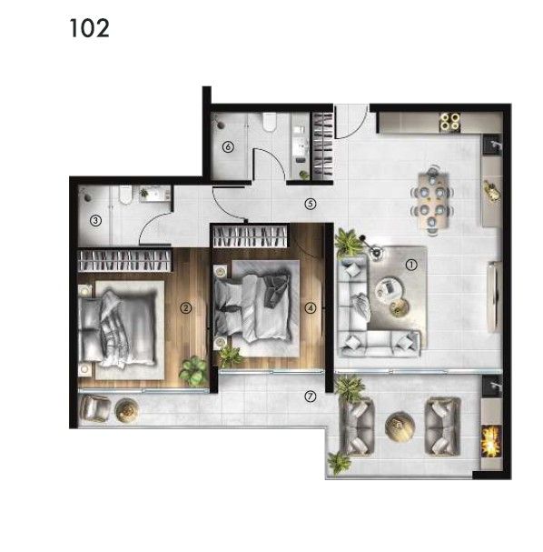 Апартаменты в Пафосе, Кипр, 115 м² - фото 5