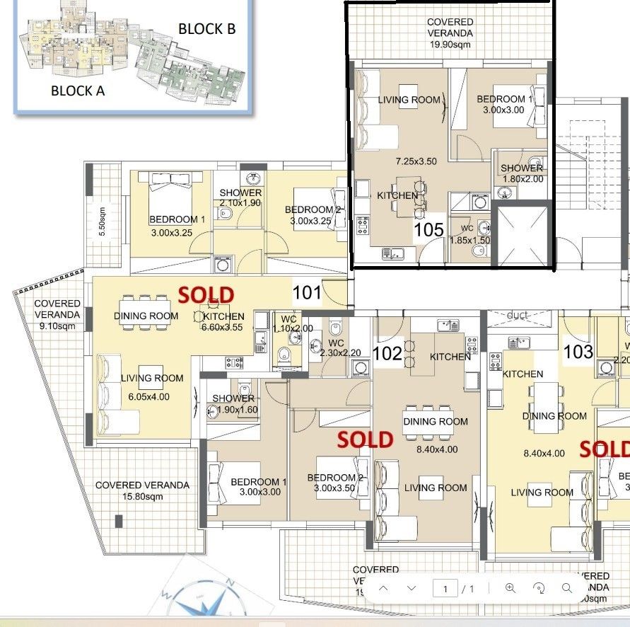 Апартаменты в Лимасоле, Кипр, 74 м² - фото 5