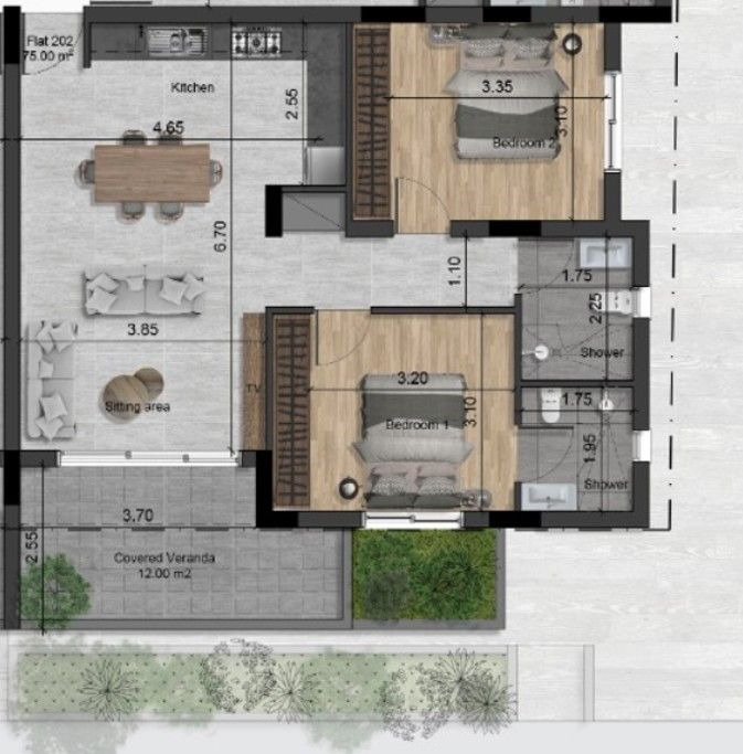 Пентхаус в Ларнаке, Кипр, 87 м² - фото 5