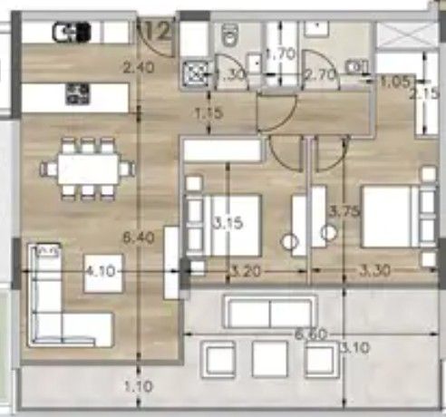 Апартаменты в Лимасоле, Кипр, 115 м² - фото 6