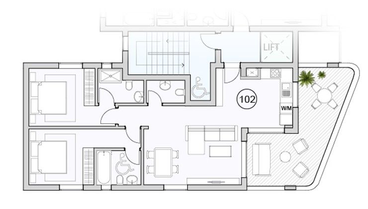 Апартаменты в Лимасоле, Кипр, 113 м² - фото 6