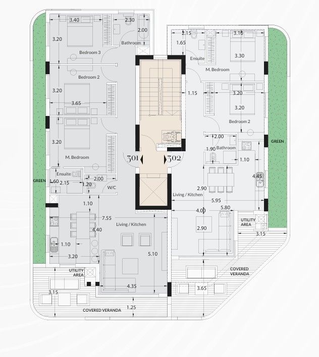 Апартаменты в Лимасоле, Кипр, 133 м² - фото 6