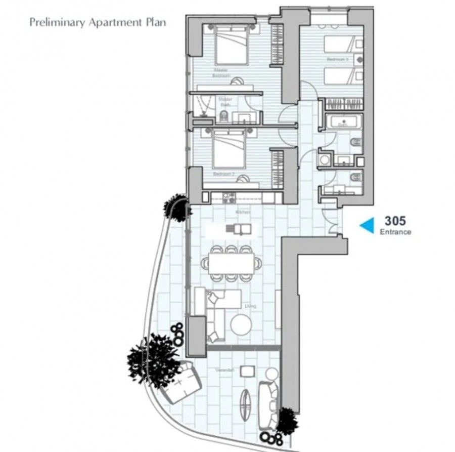 Апартаменты в Лимасоле, Кипр, 152 м² - фото 6