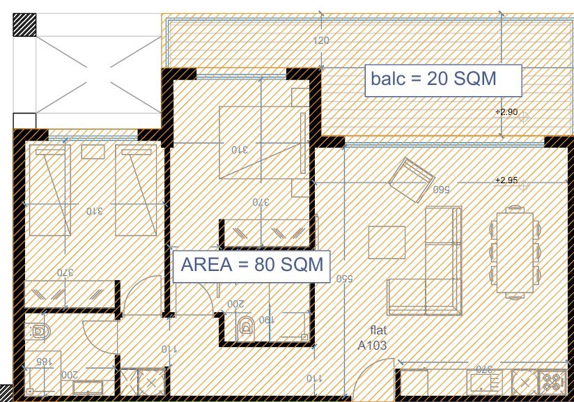 Апартаменты в Ларнаке, Кипр, 100 м² - фото 7