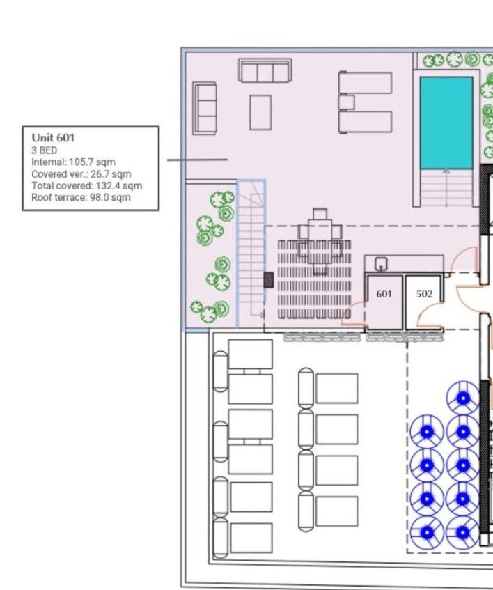 Апартаменты в Ларнаке, Кипр, 133 м² - фото 7