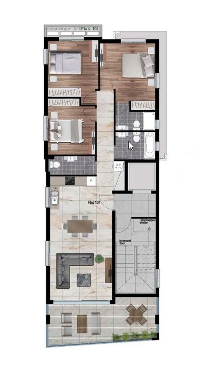 Апартаменты в Ларнаке, Кипр, 121 м² - фото 7