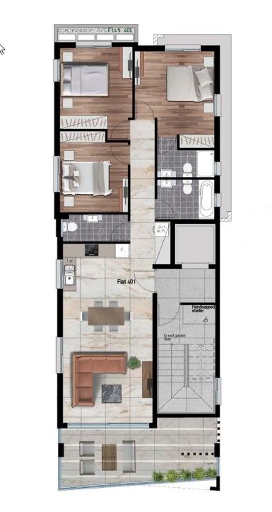 Пентхаус в Ларнаке, Кипр, 121 м² - фото 7