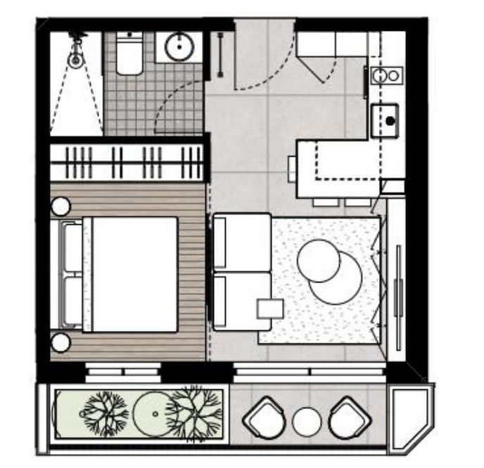 Студия в Пафосе, Кипр, 42 м² - фото 7