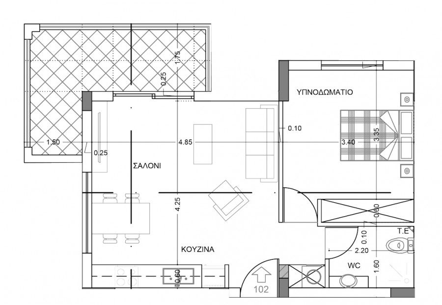 Апартаменты в Пафосе, Кипр, 61 м² - фото 7