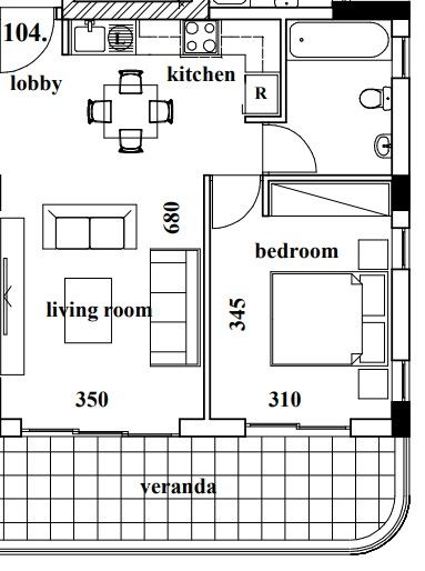 Апартаменты в Ларнаке, Кипр, 64 м² - фото 8