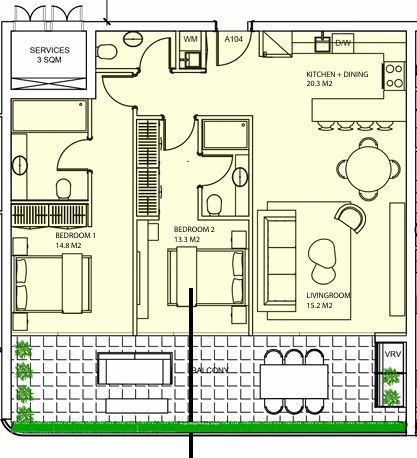 Апартаменты в Никосии, Кипр, 106 м² - фото 8