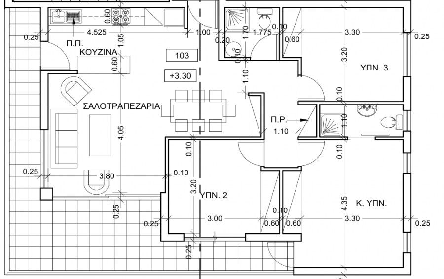 Апартаменты в Ларнаке, Кипр, 123 м² - фото 8