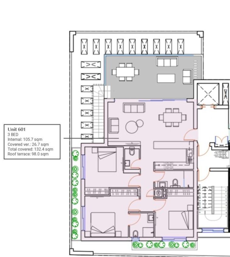 Апартаменты в Ларнаке, Кипр, 133 м² - фото 8
