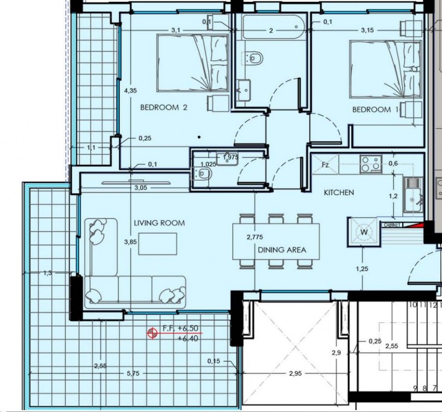 Апартаменты в Лимасоле, Кипр, 97 м² - фото 9