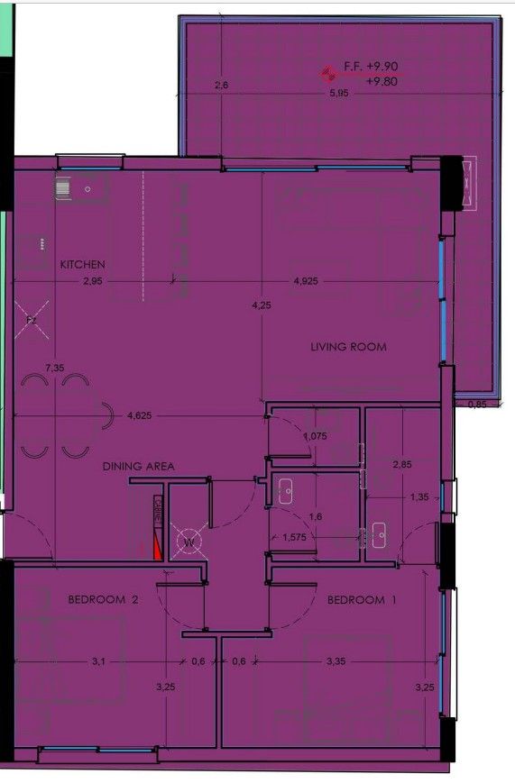 Апартаменты в Лимасоле, Кипр, 111 м² - фото 9