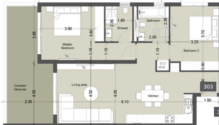 Апартаменты в Лимасоле, Кипр, 99 м² - фото 9