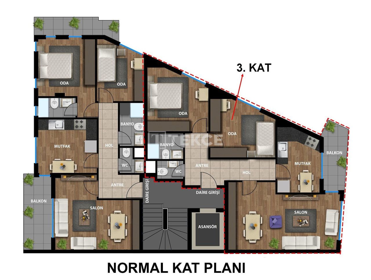 Апартаменты в Анталии, Турция, 110 м² - фото 9