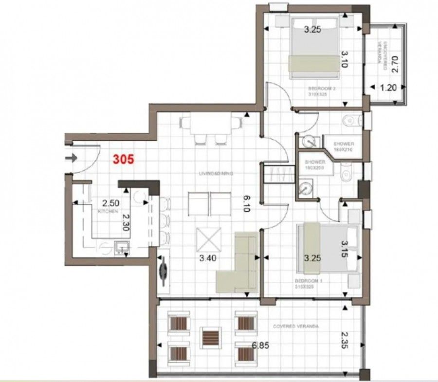 Апартаменты в Лимасоле, Кипр, 98 м² - фото 10