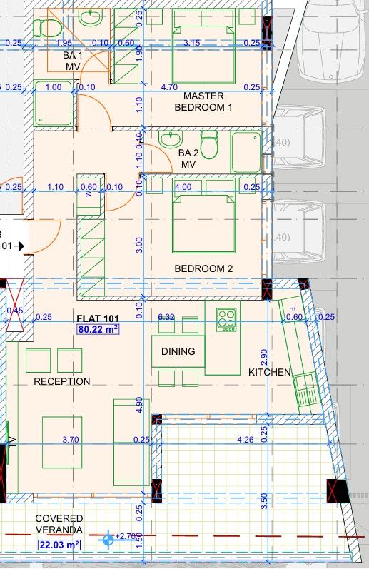 Апартаменты в Ларнаке, Кипр, 110 м² - фото 11
