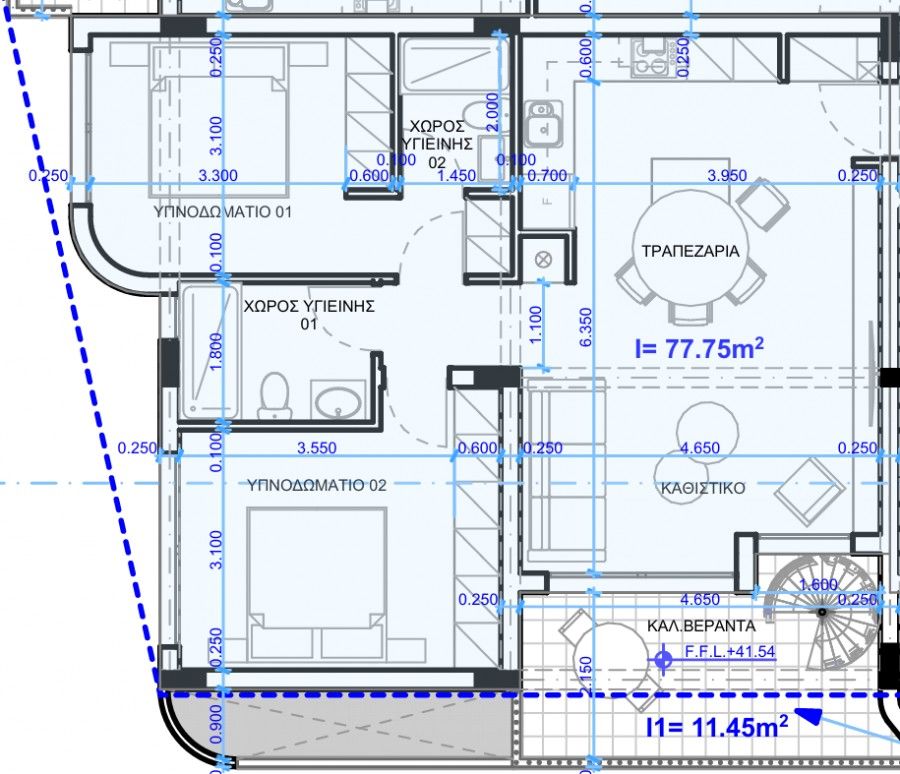 Апартаменты в Ларнаке, Кипр, 89 м² - фото 11
