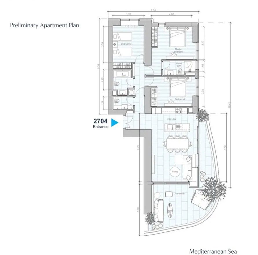 Апартаменты в Лимасоле, Кипр, 222 м² - фото 13