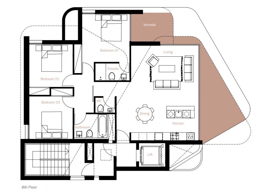 Апартаменты в Ларнаке, Кипр, 131 м² - фото 14