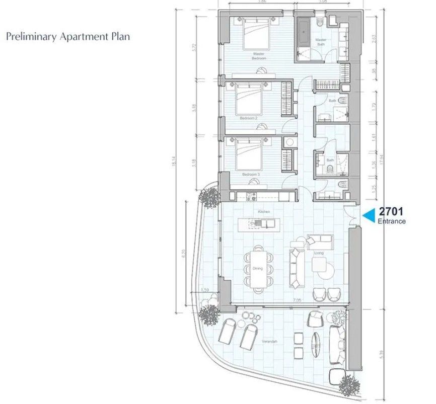 Апартаменты в Лимасоле, Кипр, 268 м² - фото 17