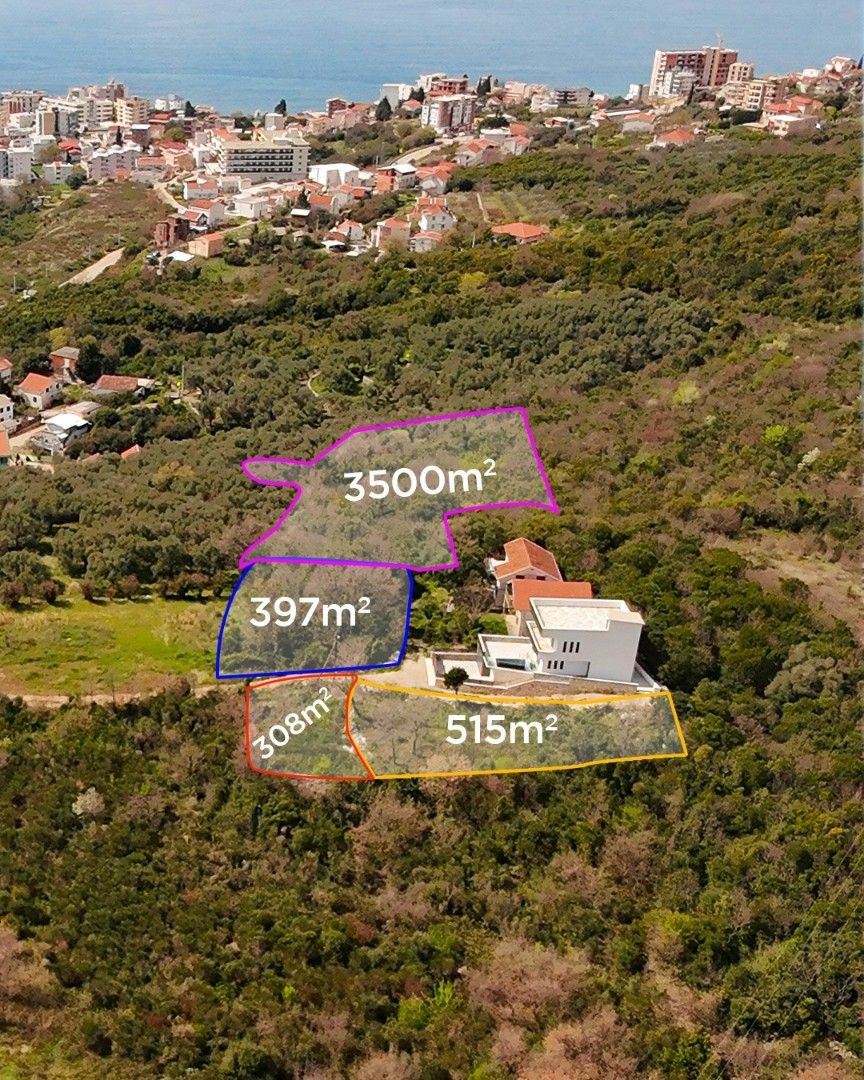 Земля в Добра Воде, Черногория, 308 м² - фото 2